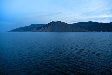 Hills near coastline of the Black sea. Early morning.