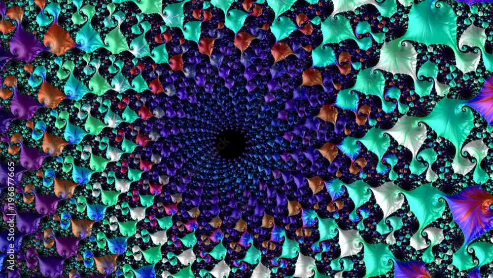Poster fractal art video color iterations