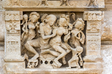 Indian architecture traditional style patterns and relief