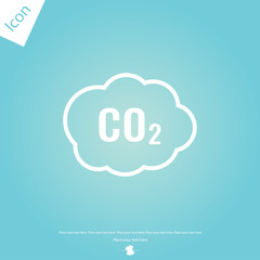 Co2 cloud vector icon