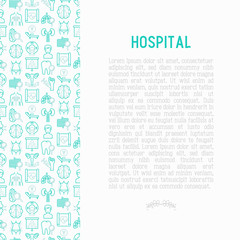 Fototapeta na wymiar Hospital concept with thin line icons for doctor's notation: neurologist, gastroenterologist, manual therapy, ophtalmologist, cardiology, allergist, dermatologist, dentist. Vector illustration.