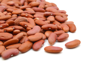 Small pile of Kidney Beans on White Background