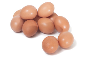 pile of chicken eggs