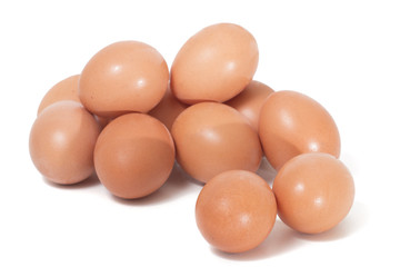 pile of chicken eggs