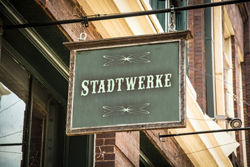 Obraz premium Schild 320 - Stadtwerke