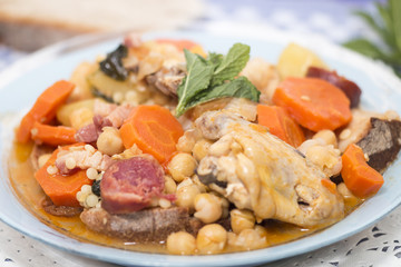 Chickpea with chicken meal