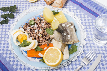 Cowpea with cod fish meal