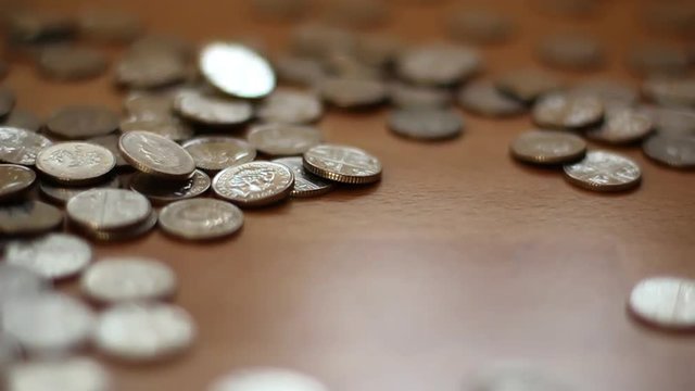 Boy playing with money
