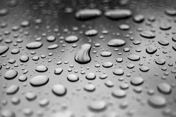 Abstract water or rain drops transparent background, wallpaper close-up