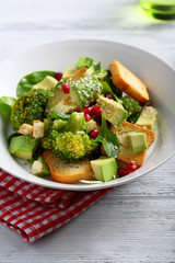 Healthy avocado slad in bowl