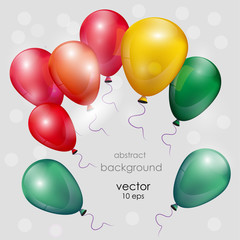 Bright air Vary. A place for inscriptions. Vector balloons. The background