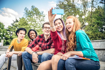 Young students outdoors