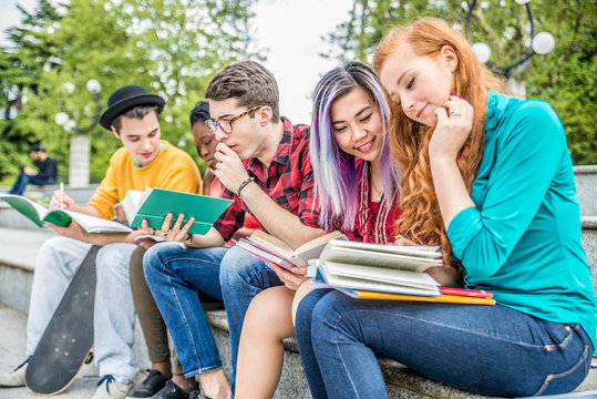 Young students outdoors