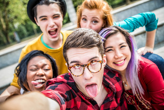 Young students outdoors