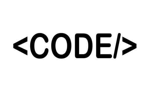code icon on white background. flat style. code sign. coding symbol.