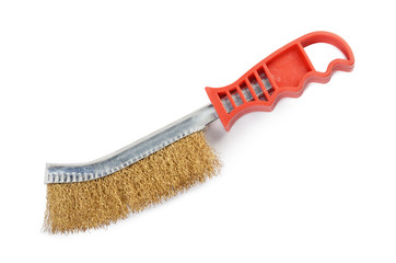 Wire brush isolated on white background