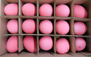 Preserved egg in cardboard box for sale