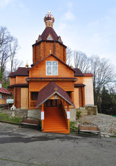 Wooden Temple of the Holy Royal Martyrs. Volkonka village, Sochi, Russia