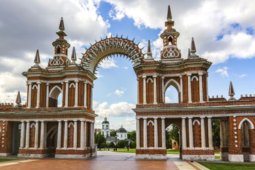 Tsaritsyno Park in Moscow, Russia.