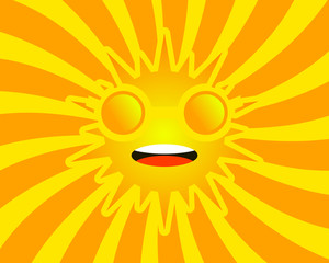 sun with sunglasses