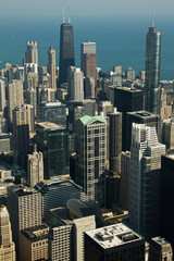 Fototapeta na wymiar Aerial view of Chicago in Illinois in the USA 