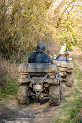 Fototapeta premium Passage difficile pour les quads