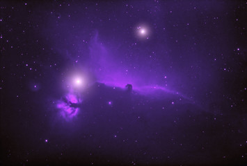 Horsehead nebula - most recognizable space object on the night sky. Photographed through a telescope, my astronomy work.