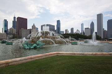 Obraz premium Buckingham Fountain in Chicago in Illinois in the USA 