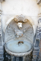 Fountain with drinking water in Rome, Italy.