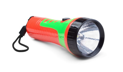 Electric flashlight isolated