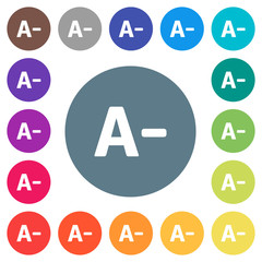 Decrease font size flat white icons on round color backgrounds