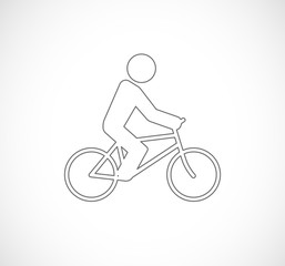 Fototapeta na wymiar man on bicycle icon