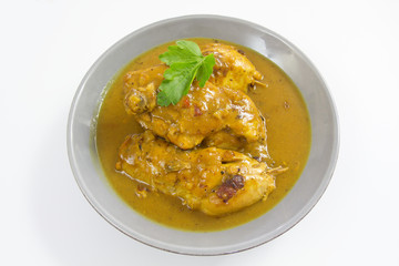 poulet curry et lait de coco