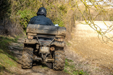Fototapeta premium Passage difficile pour les quads