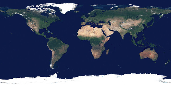 Large and detailed high resolution photo of the Earth. Texture of Earth's surface. Satellite image of planet Earth. Full world map.
