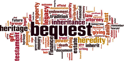 Bequest word cloud