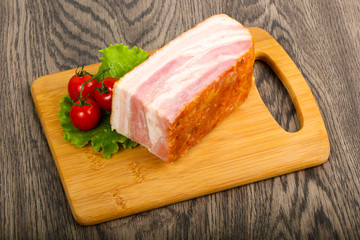 Raw bacon