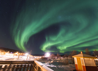 Fototapeta na wymiar The polar lights in Norway. Tromso.