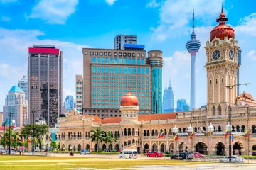 Deurstickers Kuala Lumpur Kuala Lumpur, Maleisië. Sultan Abdul Samad-gebouw op het Merdeka-plein.