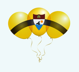 Balloons in Raster as Liberland National Flag