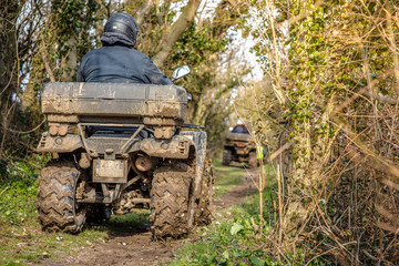 Fototapeta premium Passage difficile pour les quads