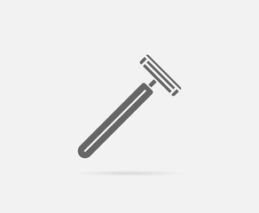 Razor or Blade Raster Element or Icon, Illustration Ready for Print or Plotter Cut or Using as Logotype with High Quality