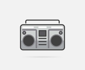 Boombox Raster. Beach Sea Element, Summer or Vacation Travel. Can be used as Logo or Icon. Premium quality.
