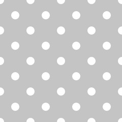 Cute seamless vector pattern with polka dots