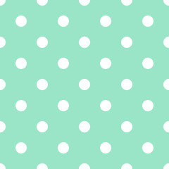 Cute seamless vector pattern with polka dots