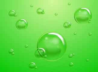 Set of Raster Soap Water Bubbles. Transparent Isolated Realistic Design Elements. Can be used with any Background.