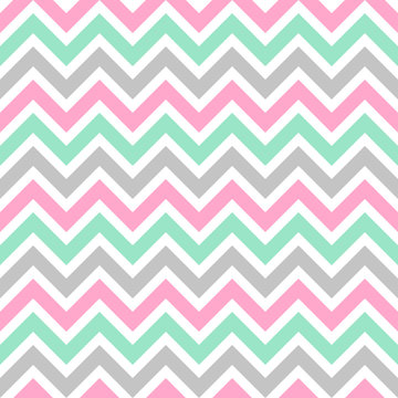 Cute seamless vector pattern with colorful zigzag