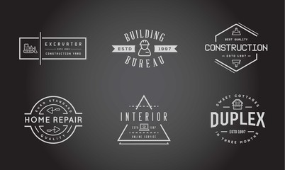 Set of Raster Construction Building Icons Home and Repair can be used as Logo or Icon in premium quality