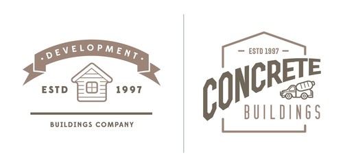 Fototapeta premium Set of Raster Construction Building Icons Home and Repair can be used as Logo or Icon in premium quality