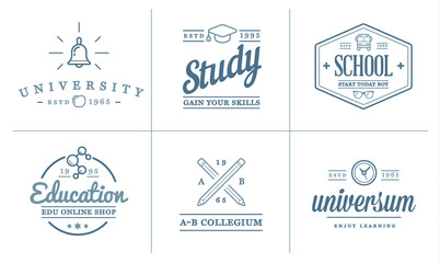 Set of Raster Education Icons Illustration can be used as Logo or Icon in premium quality
